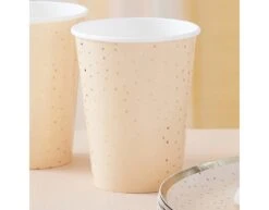 Cup Peach Ditsy Dot With Fringe Foiled -Feestspullen Winkel cup peach ditsy dot with fringe foiled 2