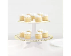 Cupcake Standaard Goud Karton 35cm -Feestspullen Winkel cupcake standaard goud karton 35cm 2