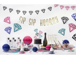 Cupcake Toppers Diamant 25,5cm 5st -Feestspullen Winkel cupcake toppers diamant 255cm 5st 5
