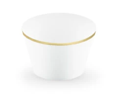 Cupcake Vormpjes Wit 7,6cm 6st