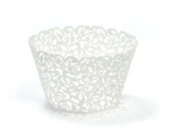 Cupcake Vormpjes Wit 8,5cm 10st