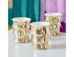 Cups Gold Foil Fringe Cups -Feestspullen Winkel cups gold foil fringe cups 2