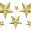 Decoratie Sterren Goud 6st