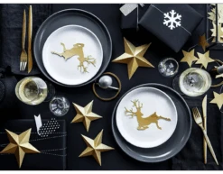 Decoratie Sterren Goud 6st -Feestspullen Winkel decoratie sterren goud 6st 4