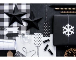 Decoratie Sterren Zwart 6st -Feestspullen Winkel decoratie sterren zwart 6st 8