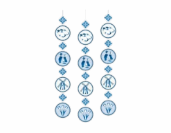 Delftsblauw Hangdecoratie 1,2m 3st
