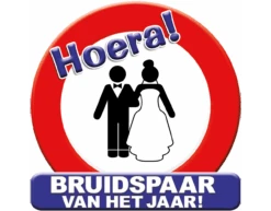 Deurbord Bruidspaar Van Het Jaar 50cm