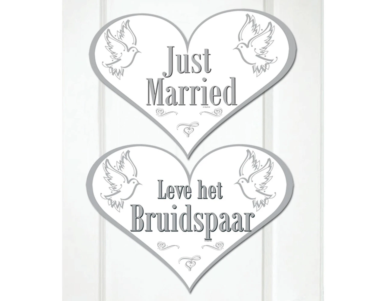Deurbord Just Married 45cm 2 Deurbord Just Married 45cm - Afbeelding 2