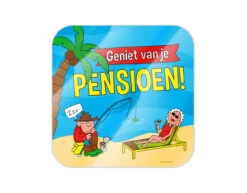 Deurbord Pensioen Cartoon 50cm