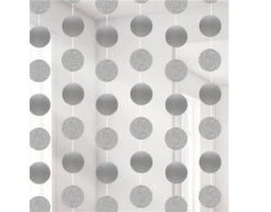 Deurgordijn Bolletjes Zilver 2,13m -Feestspullen Winkel deurgordijn bolletjes zilver 213m 2