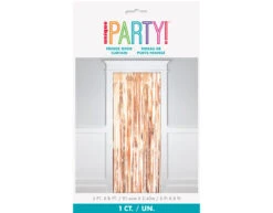 Deurgordijn Rose Gouden Metallic Folie 2,4m -Feestspullen Winkel deurgordijn rose gouden metallic folie 24m 2