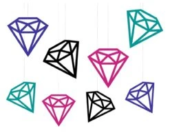 Diamant Hangdecoratie Set 8 Delig