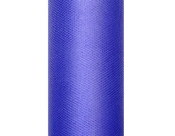 Donkerblauwe Tule Rol 30cm 9m