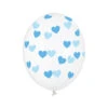 Doorzichtige Ballonnen Blauwe Hartjes