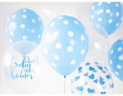 Doorzichtige Ballonnen Blauwe Hartjes -Feestspullen Winkel doorzichtige ballonnen blauwe hartjes 2