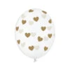 Doorzichtige Ballonnen Gouden Hartjes