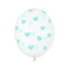 Doorzichtige Ballonnen Mintgroene Hartjes