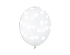 Doorzichtige Ballonnen Witte Hartjes