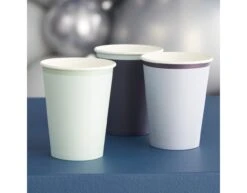 Eco Paper Cups Mixed Pack Blue -Feestspullen Winkel eco paper cups mixed pack blue 2