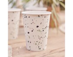 Eco Paper Cups Terrazzo -Feestspullen Winkel eco paper cups terrazzo 2