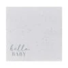 Eco Paper Napkins Hello Baby Cloud And Speckle Cream & Grey