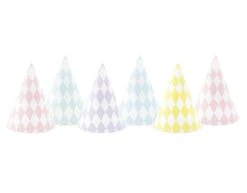 Feesthoedjes Gekleurd 10cm 6st