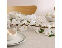 Foliage Garland Blossom White -Feestspullen Winkel foliage garland blossom white 2
