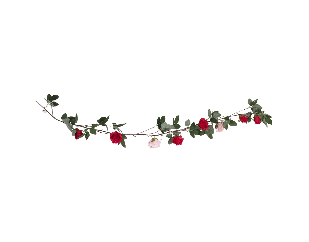 Foliage Garland Rose Garland With String Lights 1 Foliage Garland Rose Garland With String Lights