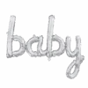 Folie Ballon Baby Zilver 1,19m Leeg