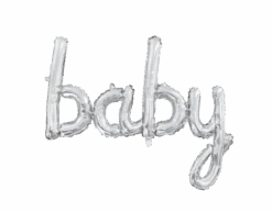 Folie Ballon Baby Zilver 1,19m Leeg