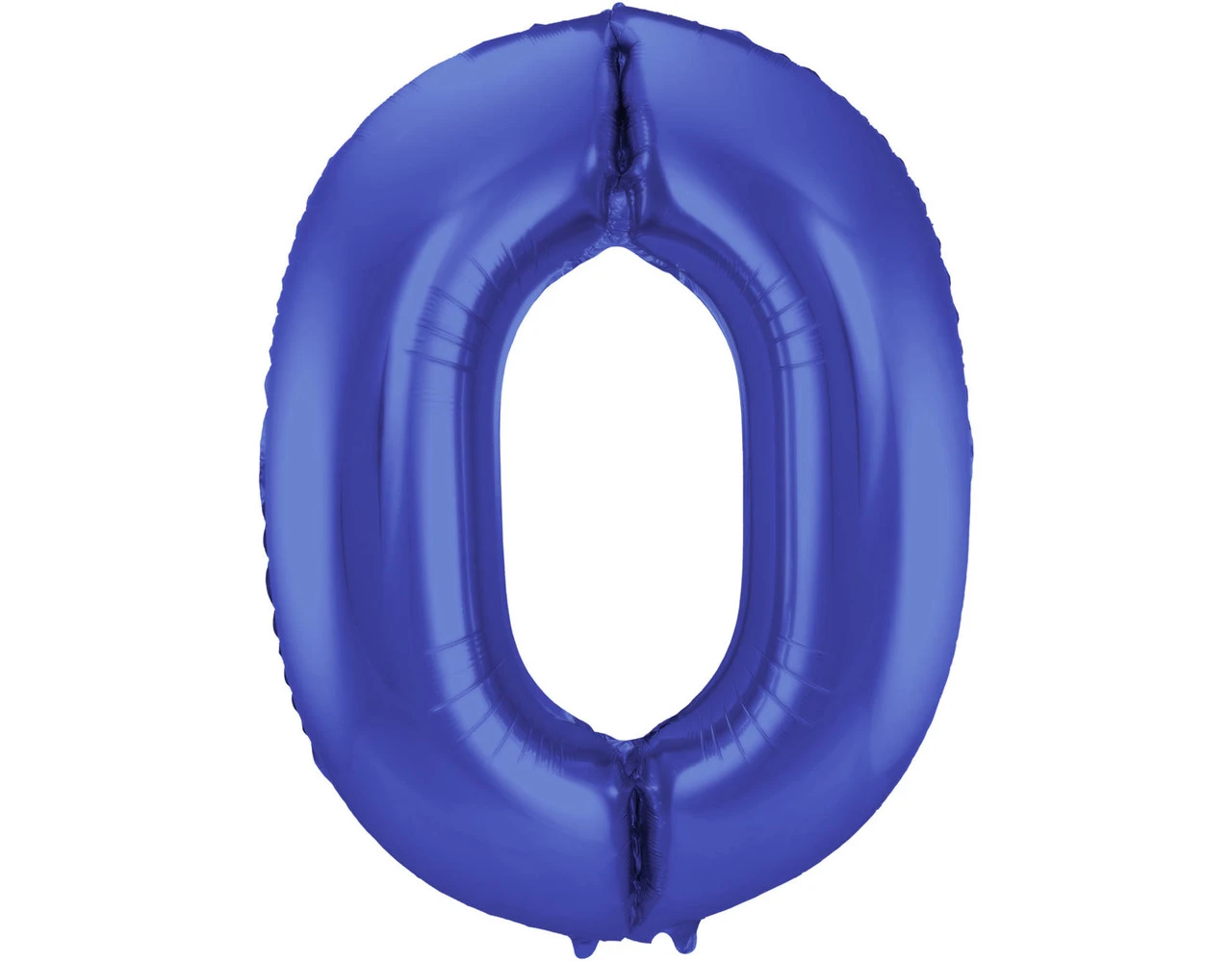 Folie Ballon Cijfer 0 Mat Blauw XL 86cm Leeg 1 Folie Ballon Cijfer 0 Mat Blauw XL 86cm Leeg
