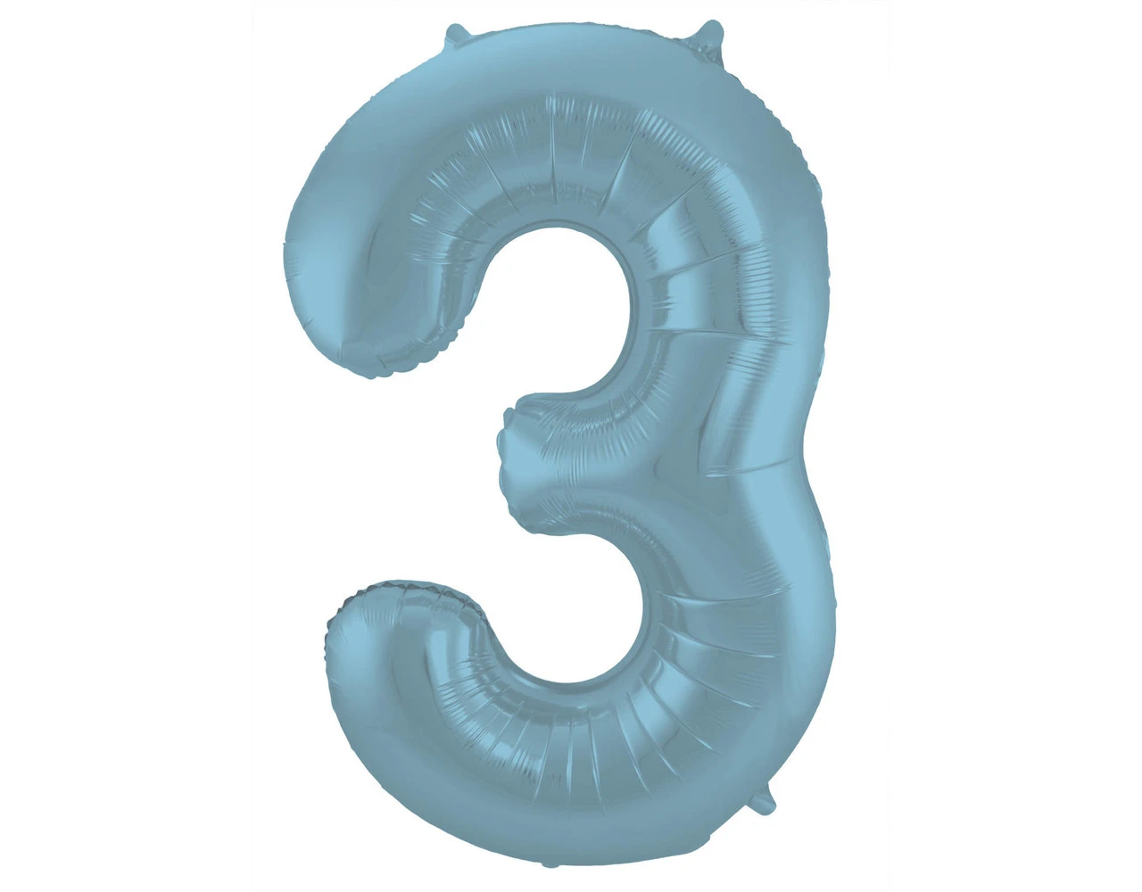 Folie Ballon Cijfer 3 Pastel Blauw XL 86cm Leeg 1 Folie Ballon Cijfer 3 Pastel Blauw XL 86cm Leeg
