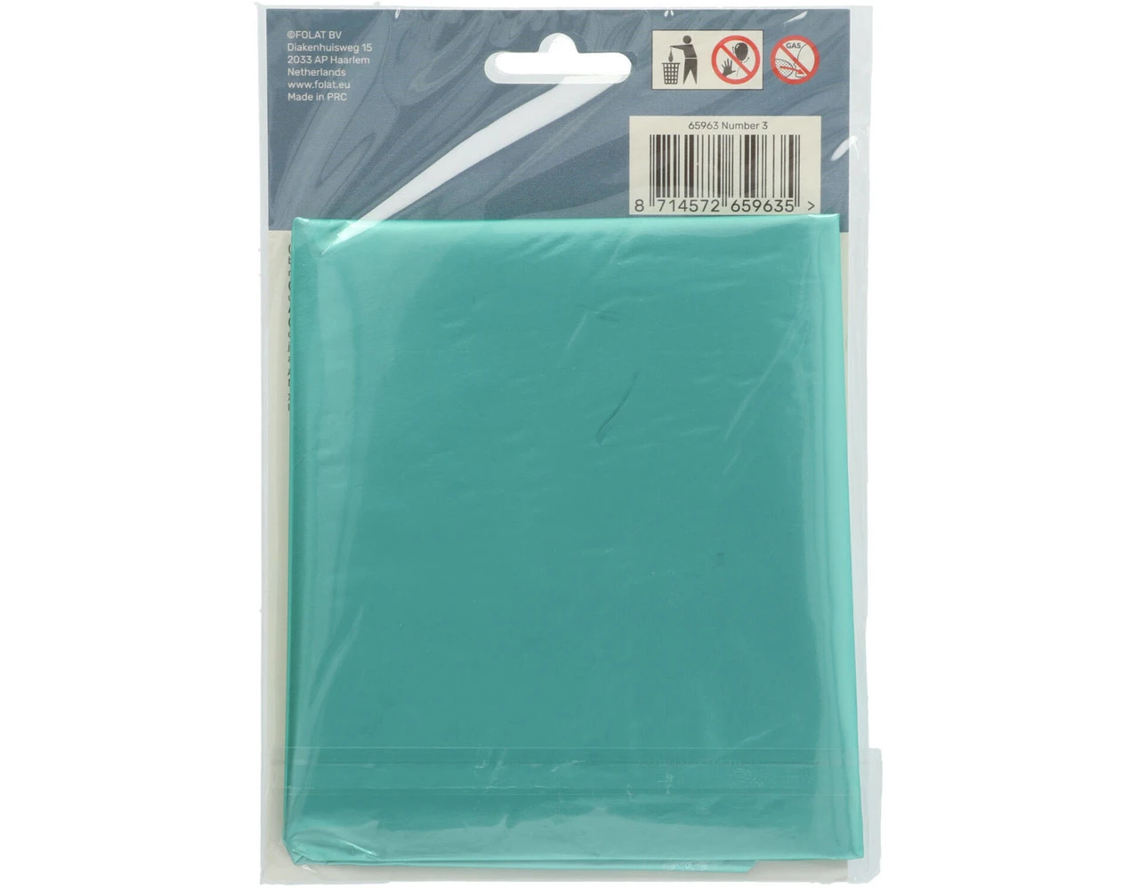 Folie Ballon Cijfer 3 Pastel Mintgroen XL 86cm Leeg 3 Folie Ballon Cijfer 3 Pastel Mintgroen XL 86cm Leeg - Afbeelding 3