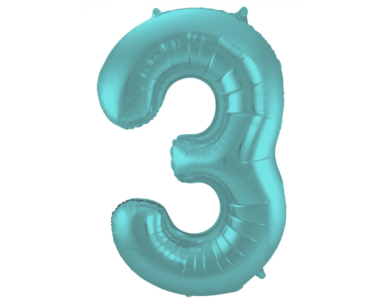 Folie Ballon Cijfer 3 Pastel Mintgroen XL 86cm Leeg 1 Folie Ballon Cijfer 3 Pastel Mintgroen XL 86cm Leeg