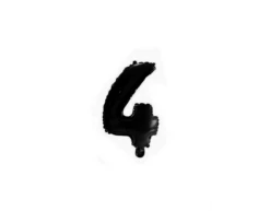 Folie Ballon Cijfer 4 Zwart 41cm Met Rietje
