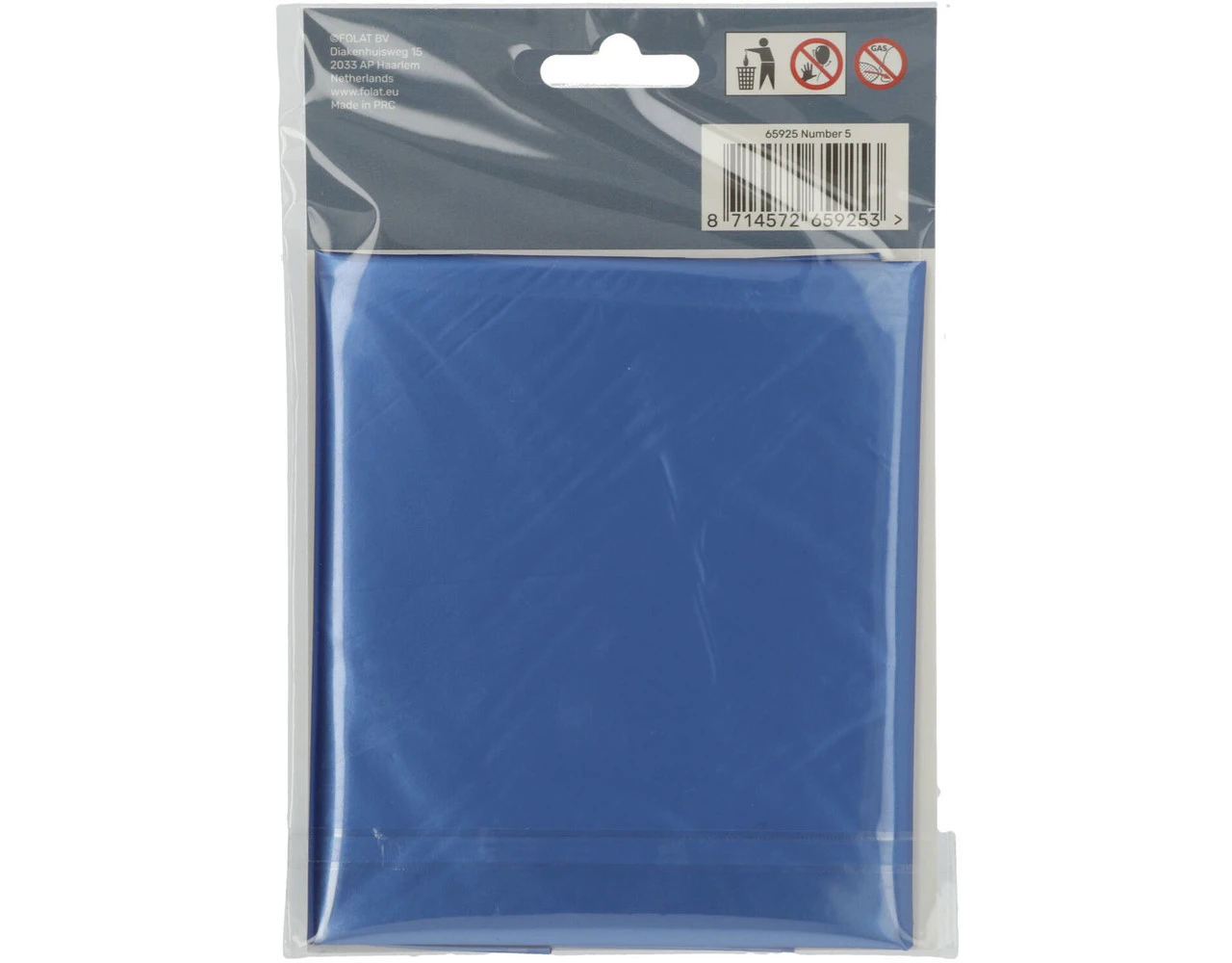 Folie Ballon Cijfer 5 Mat Blauw XL 86cm Leeg 4 Folie Ballon Cijfer 5 Mat Blauw XL 86cm Leeg - Afbeelding 4