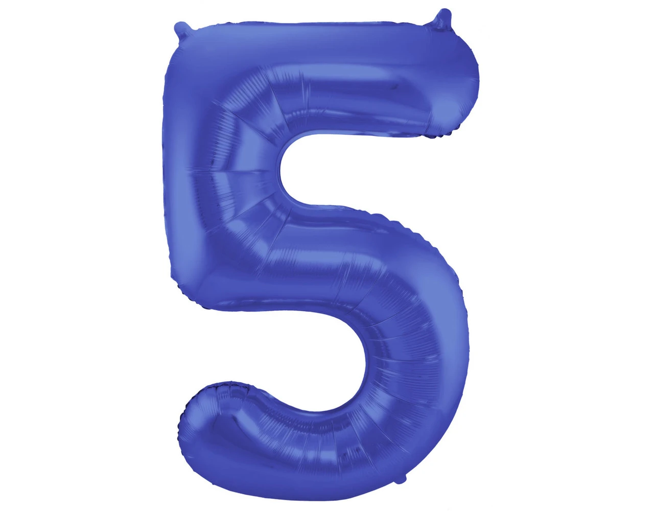 Folie Ballon Cijfer 5 Mat Blauw XL 86cm Leeg 1 Folie Ballon Cijfer 5 Mat Blauw XL 86cm Leeg