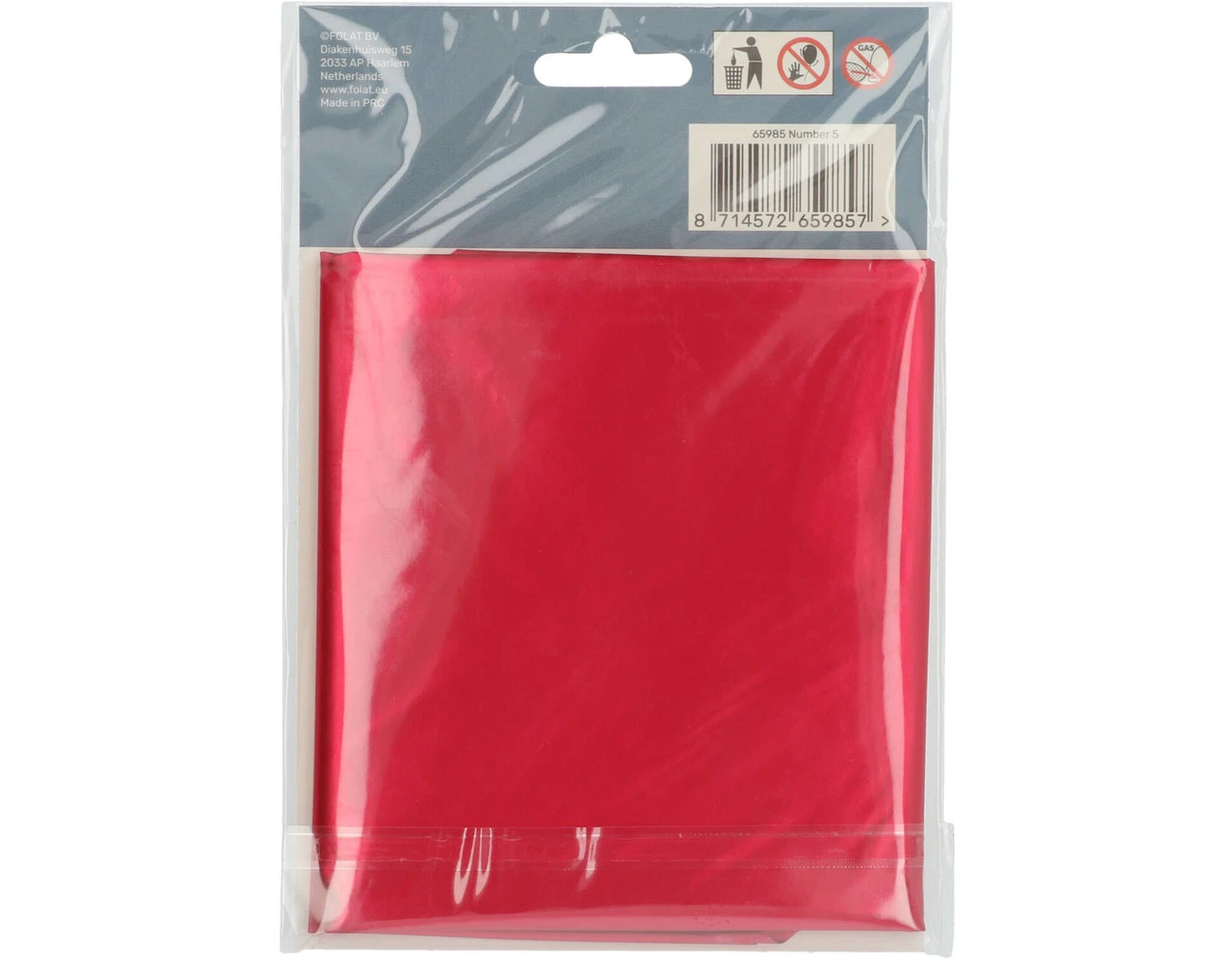 Folie Ballon Cijfer 5 Mat Rood XL 86cm Leeg 3 Folie Ballon Cijfer 5 Mat Rood XL 86cm Leeg - Afbeelding 3