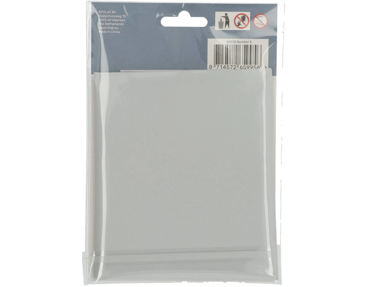 Folie Ballon Cijfer 5 Mat Wit XL 86cm Leeg 3 Folie Ballon Cijfer 5 Mat Wit XL 86cm Leeg - Afbeelding 3