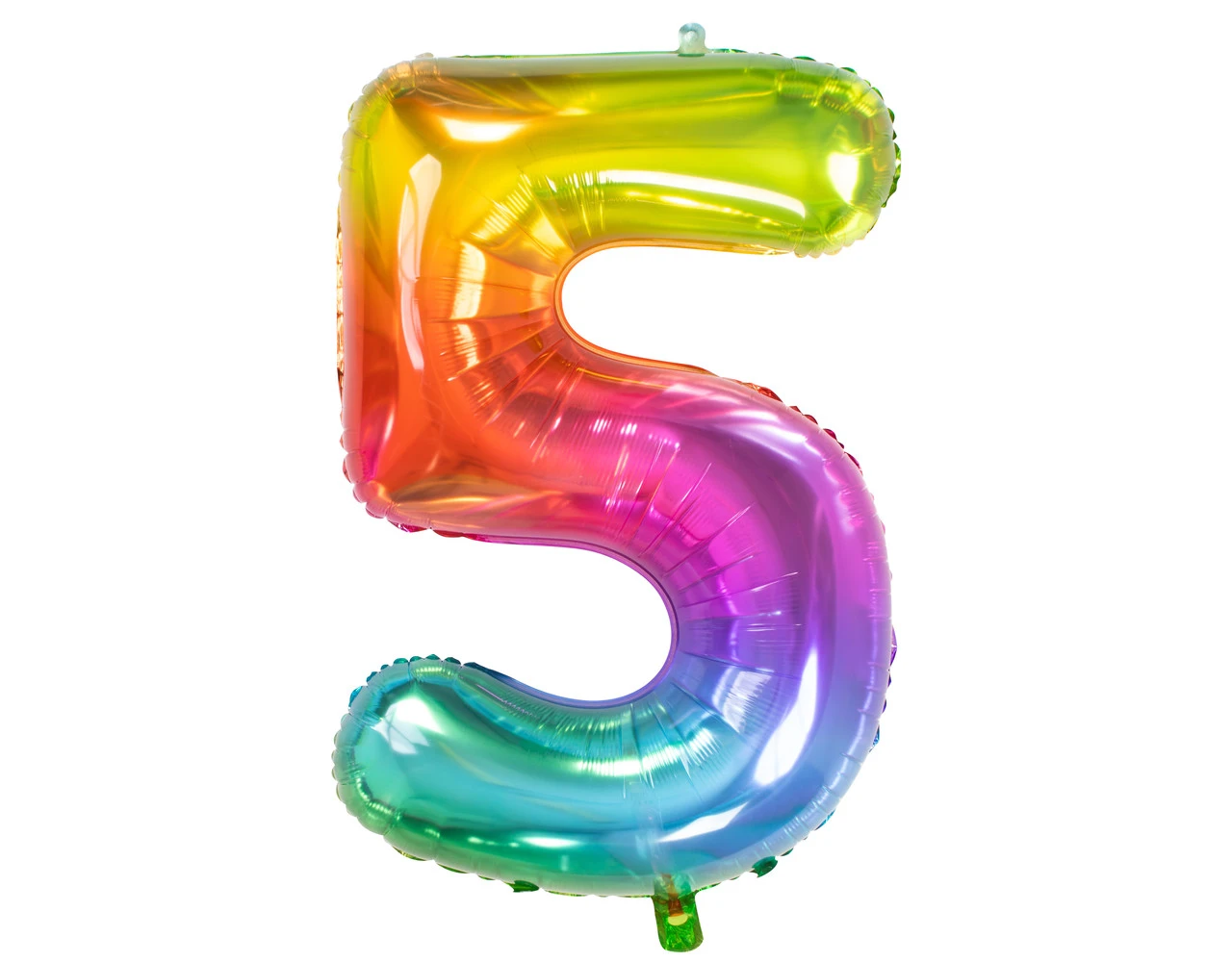 Folie Ballon Cijfer 5 Regenboog XL 81cm Leeg 1 Folie Ballon Cijfer 5 Regenboog XL 81cm Leeg