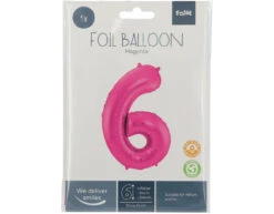 Folie Ballon Cijfer 6 Fuchsia Metallic XL 86cm Leeg 8 Folie Ballon Cijfer 6 Fuchsia Metallic XL 86cm Leeg -Feestspullen Winkel folie ballon cijfer 6 fuchsia metallic xl 86cm lee 3