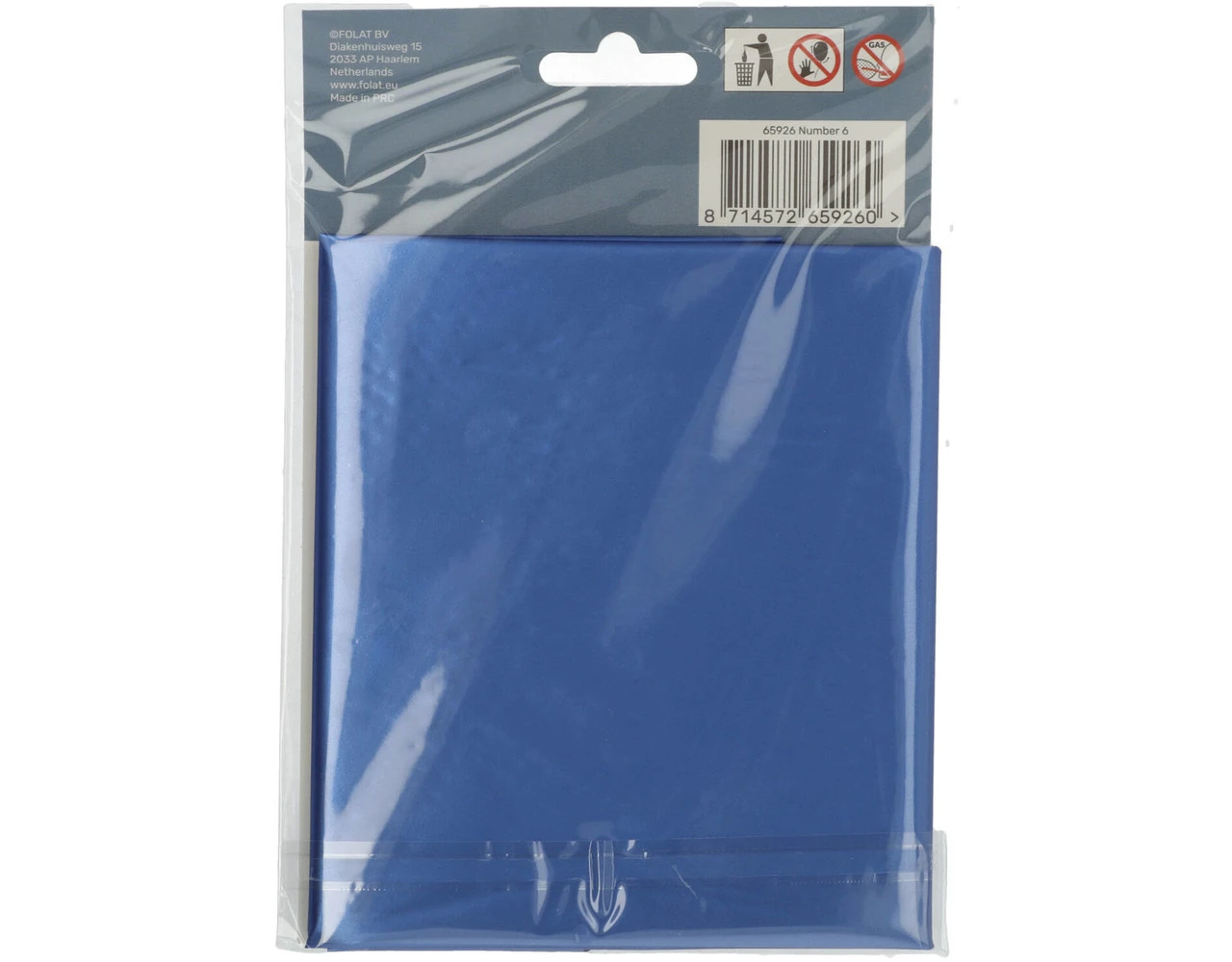 Folie Ballon Cijfer 6 Mat Blauw XL 86cm Leeg 3 Folie Ballon Cijfer 6 Mat Blauw XL 86cm Leeg - Afbeelding 3