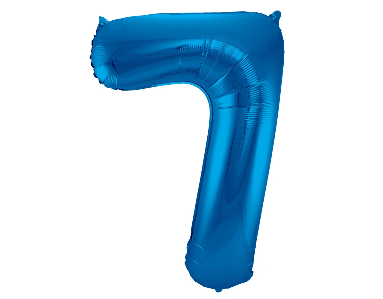 Folie Ballon Cijfer 7 Blauw Metallic XL 86cm Leeg 1 Folie Ballon Cijfer 7 Blauw Metallic XL 86cm Leeg