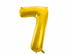 Folie Ballon Cijfer 7 Goud XL 86cm Leeg