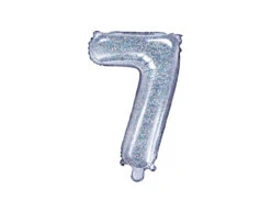 Folie Ballon Cijfer 7 Holografisch 35cm