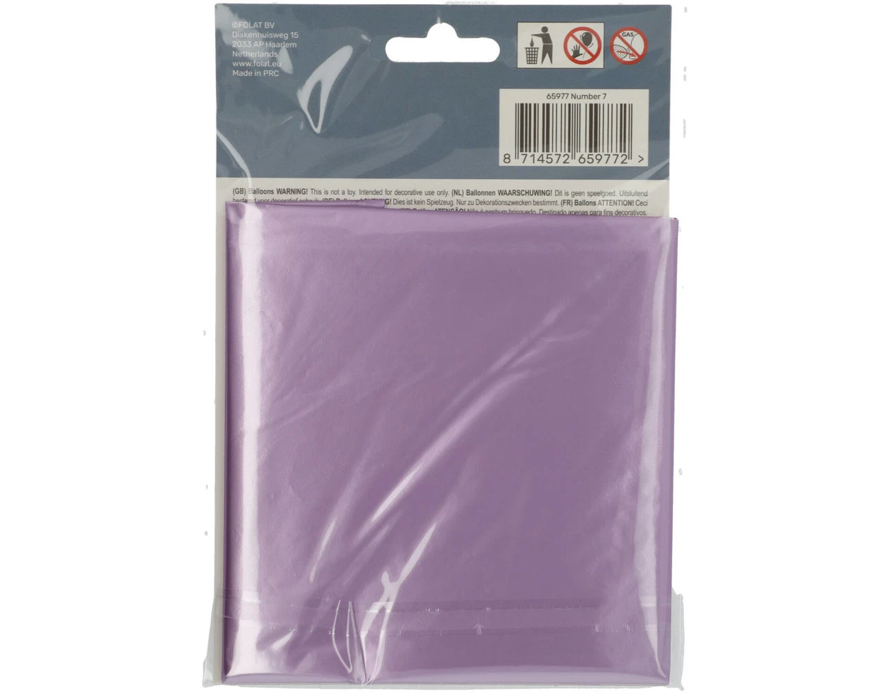 Folie Ballon Cijfer 7 Mat Paars XL 86cm Leeg 3 Folie Ballon Cijfer 7 Mat Paars XL 86cm Leeg - Afbeelding 3