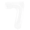 Folie Ballon Cijfer 7 Mat Wit XL 86cm Leeg