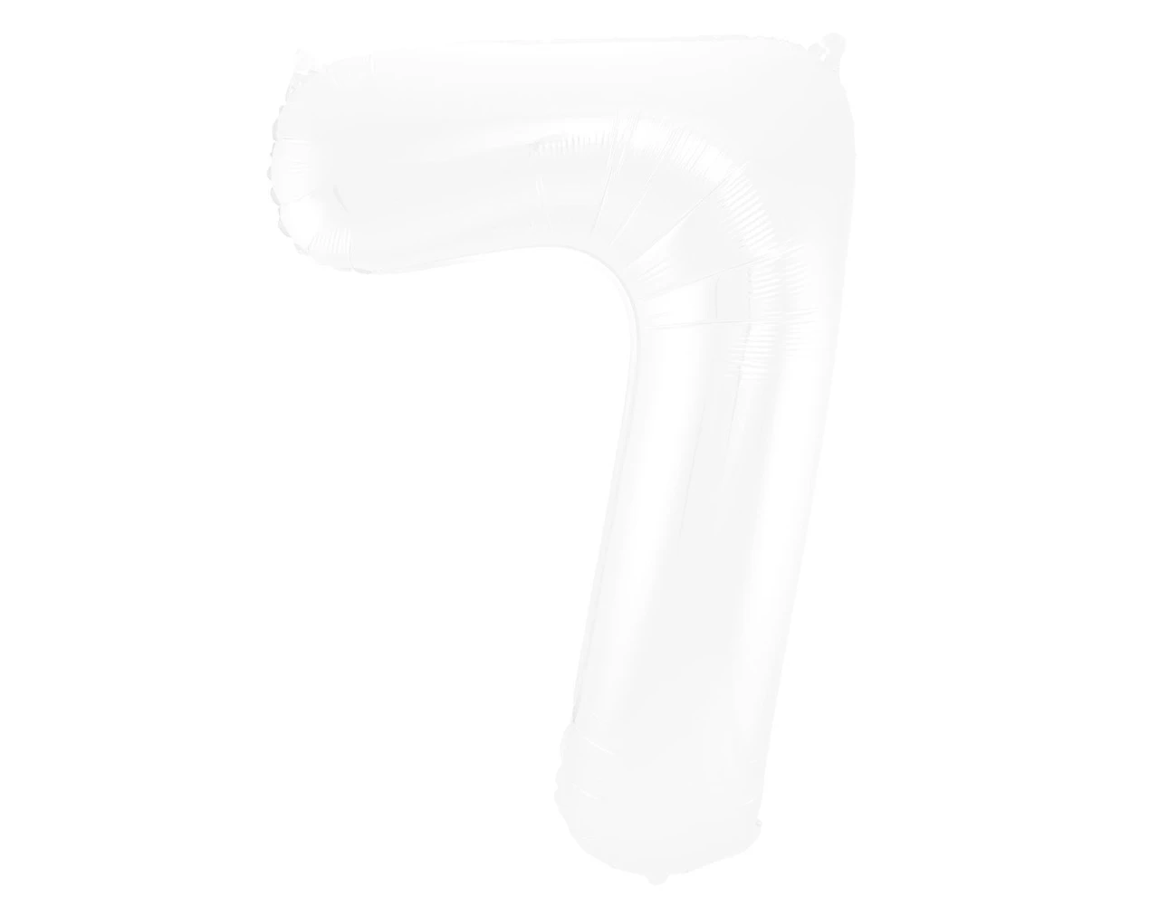 Folie Ballon Cijfer 7 Mat Wit XL 86cm Leeg 1 Folie Ballon Cijfer 7 Mat Wit XL 86cm Leeg