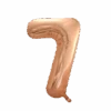 Folie Ballon Cijfer 7 Rose Goud XL 86cm Leeg