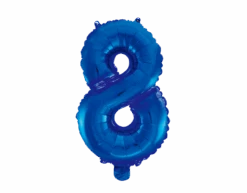 Folie Ballon Cijfer 8 Blauw XL 86cm Leeg
